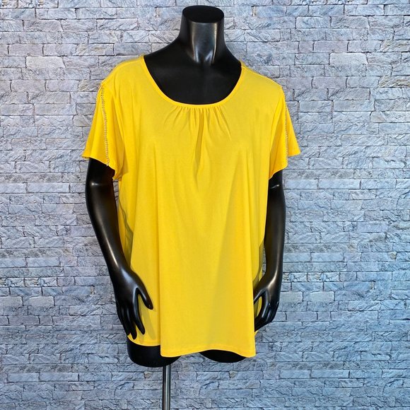 89th & Madison Tops - 89th & Madison Yellow Blouse